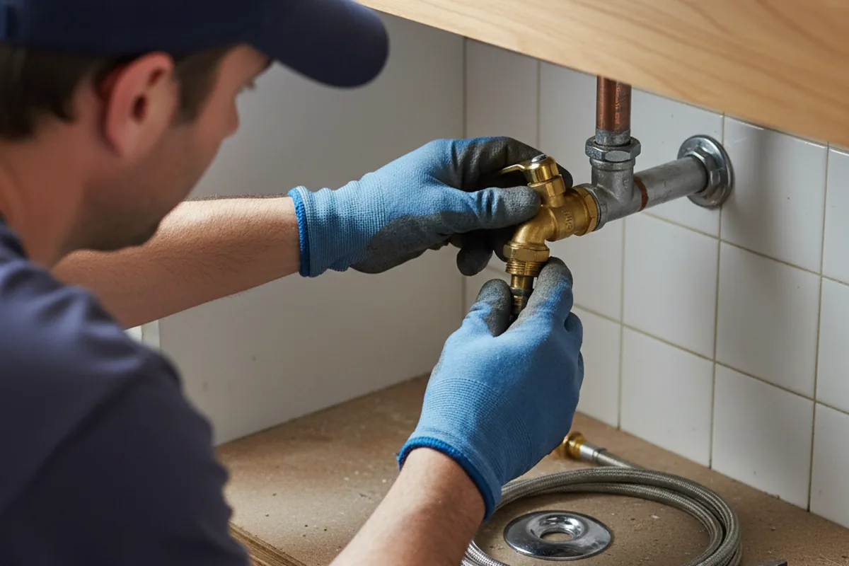 Shutoff valve and fitting work during Emergency Plumbing in Crownsville